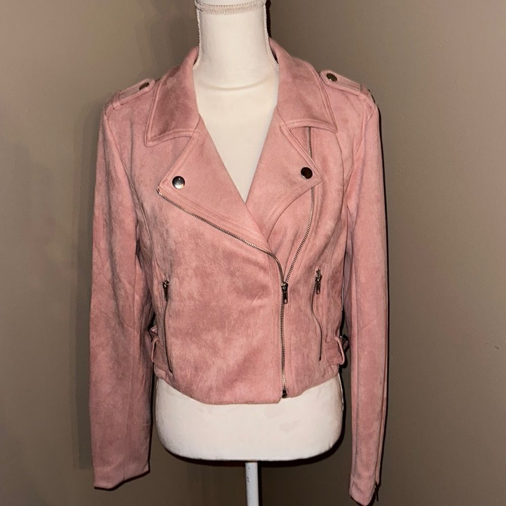 JustFab Faux Suede Moto Jacket!